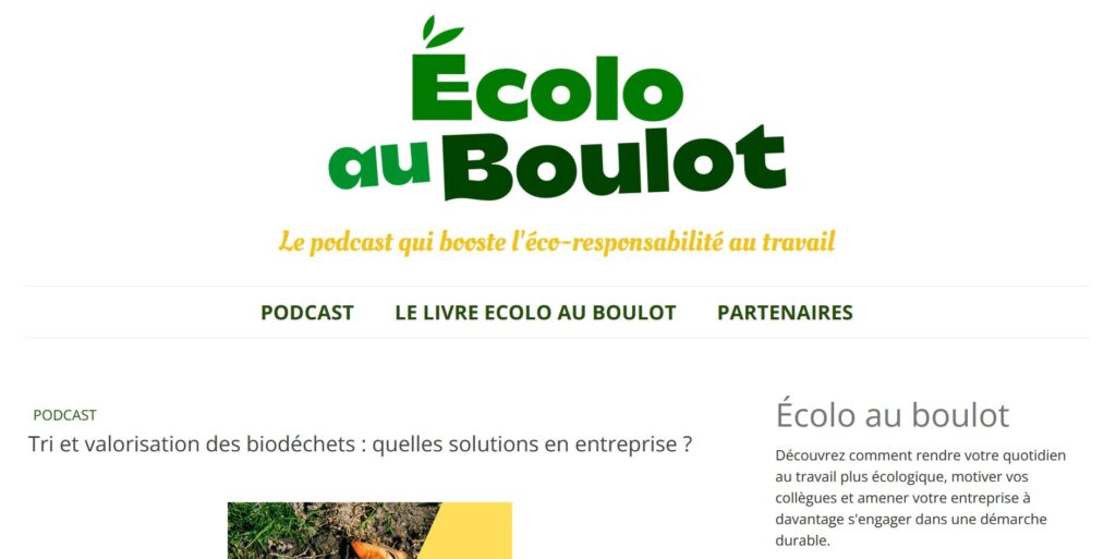 Ecolo au boulot (04/2023) : Tri et valorisation des biodéchets en entreprise